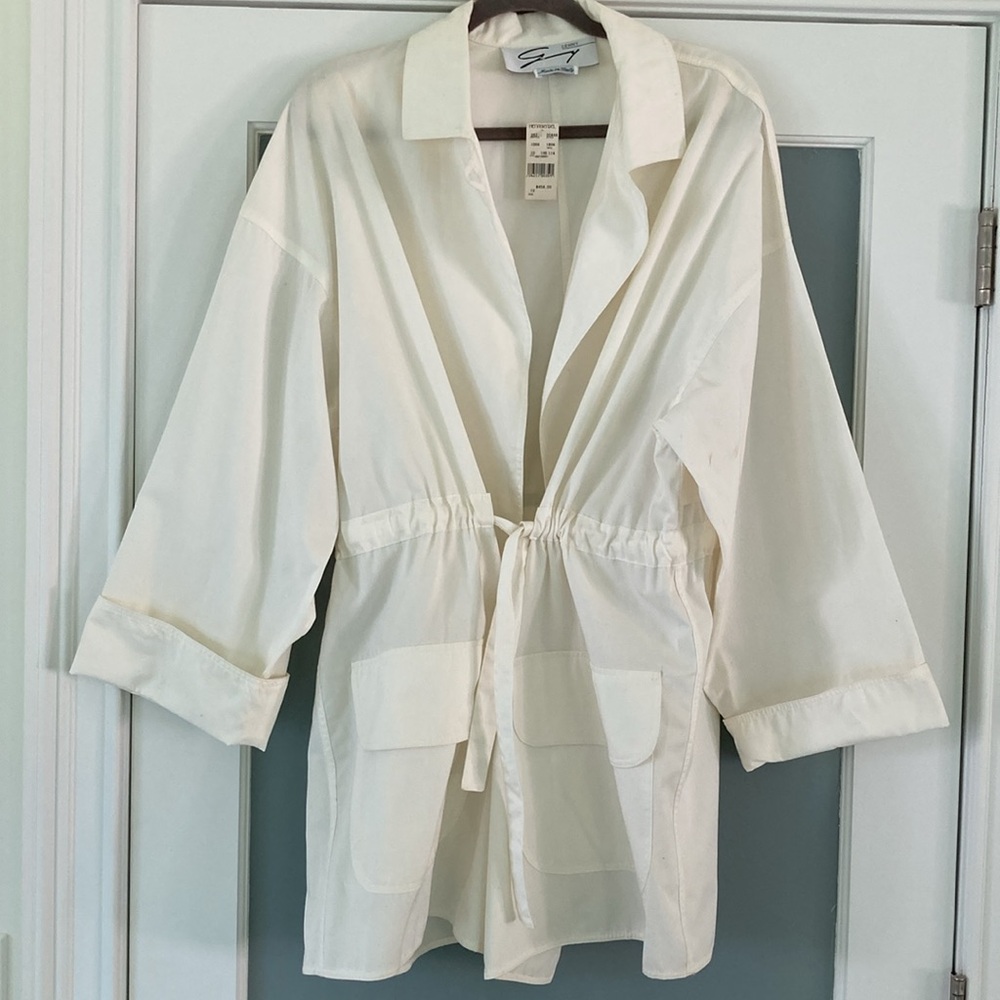 Vintage Genny Cotton Cardigan/Mini Trench Coat